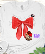 Load image into Gallery viewer, College Football Team Bow Shirts-Tennessee, Georgia, Alabama, Auburn & Florida