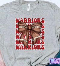 Load image into Gallery viewer, School Mascot Football Bow Shirt-Heritage Generals, Ringgold Tigers, LFO Warriors, Gordon Lee Trojans, Ridgeland Panthers, Lafayette Ramblers