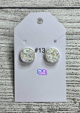 Load image into Gallery viewer, Round Druzy Quartz Stud Pierced Earrings-Assorted Styles