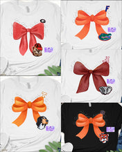 Load image into Gallery viewer, College Football Team Bow Shirts-Tennessee, Georgia, Alabama, Auburn & Florida