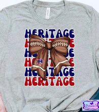 Load image into Gallery viewer, School Mascot Football Bow Shirt-Heritage Generals, Ringgold Tigers, LFO Warriors, Gordon Lee Trojans, Ridgeland Panthers, Lafayette Ramblers