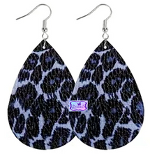 Load image into Gallery viewer, Large Dangle Pierced Faux Leather Earrings-assorted