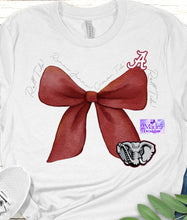 Load image into Gallery viewer, College Football Team Bow Shirts-Tennessee, Georgia, Alabama, Auburn & Florida