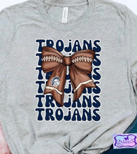 Load image into Gallery viewer, School Mascot Football Bow Shirt-Heritage Generals, Ringgold Tigers, LFO Warriors, Gordon Lee Trojans, Ridgeland Panthers, Lafayette Ramblers
