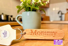 Load image into Gallery viewer, Personalized Wood Keychains-Oak
