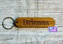 Load image into Gallery viewer, Personalized Wood Keychains-Oak