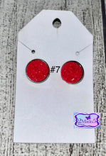 Load image into Gallery viewer, Round Druzy Quartz Stud Pierced Earrings-Assorted Styles