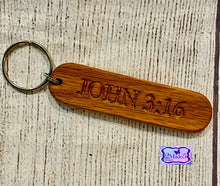 Load image into Gallery viewer, Personalized Wood Keychains-Oak