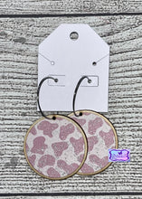 Load image into Gallery viewer, Leopard Wood Dangle Earrings