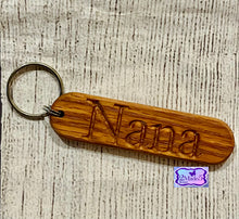 Load image into Gallery viewer, Personalized Wood Keychains-Oak