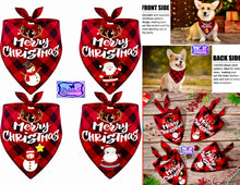 Load image into Gallery viewer, Pet Christmas Bandana Buffalo plaid
