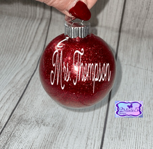 Load image into Gallery viewer, Personalized Name Glitter Ornament