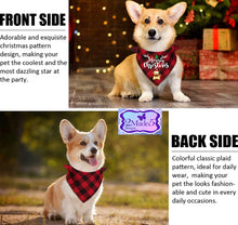 Load image into Gallery viewer, Pet Christmas Bandana Buffalo plaid