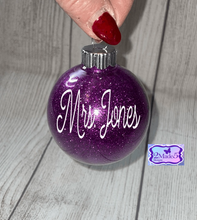 Load image into Gallery viewer, Personalized Name Glitter Ornament