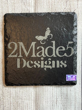 Load image into Gallery viewer, Custom Business Name Logo Slate Coaster