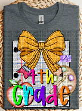 Load image into Gallery viewer, Grade Level Pencil Bow Shirts
