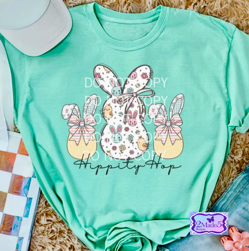 Hippity Hop Bunny Trio Shirt