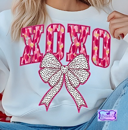 XOXO Coquette Bow Valentine Shirt