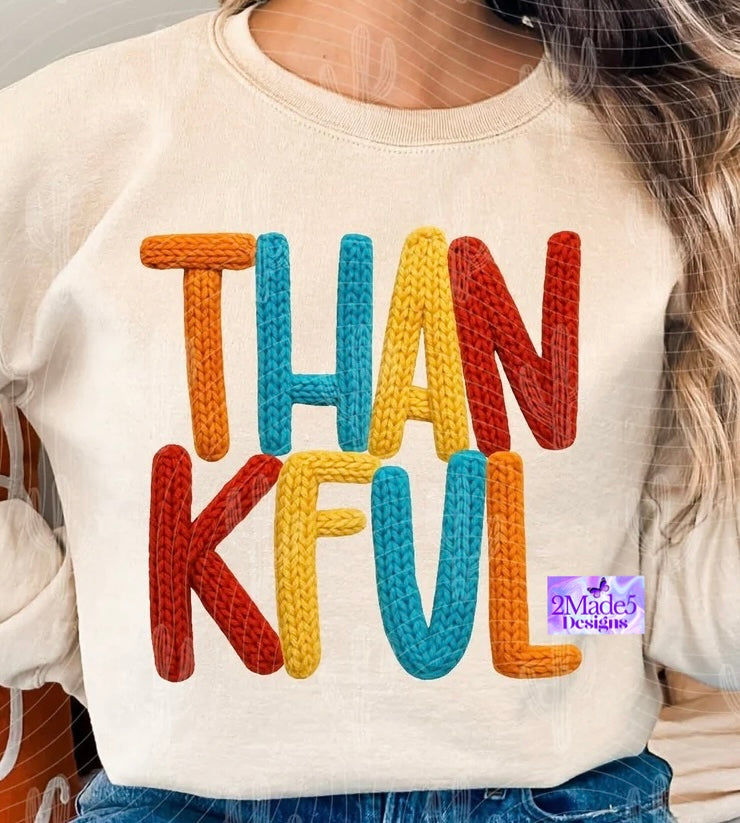 Thankful faux yarn Shirt