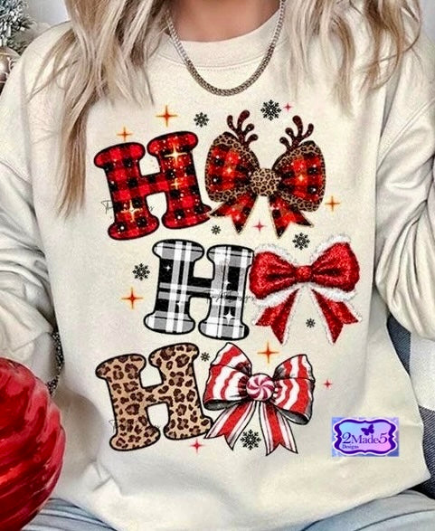 Ho Ho Ho Coquette Bows Shirt