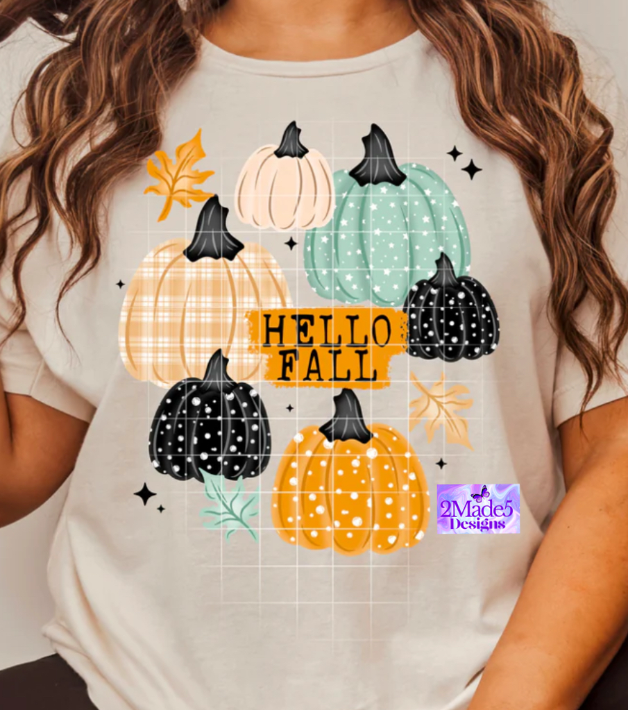 Hello Fall Pumpkins Shirt
