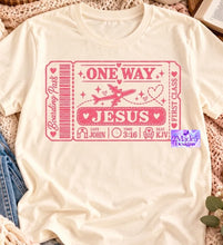 Load image into Gallery viewer, One Way Ticket Jesus Shirt
