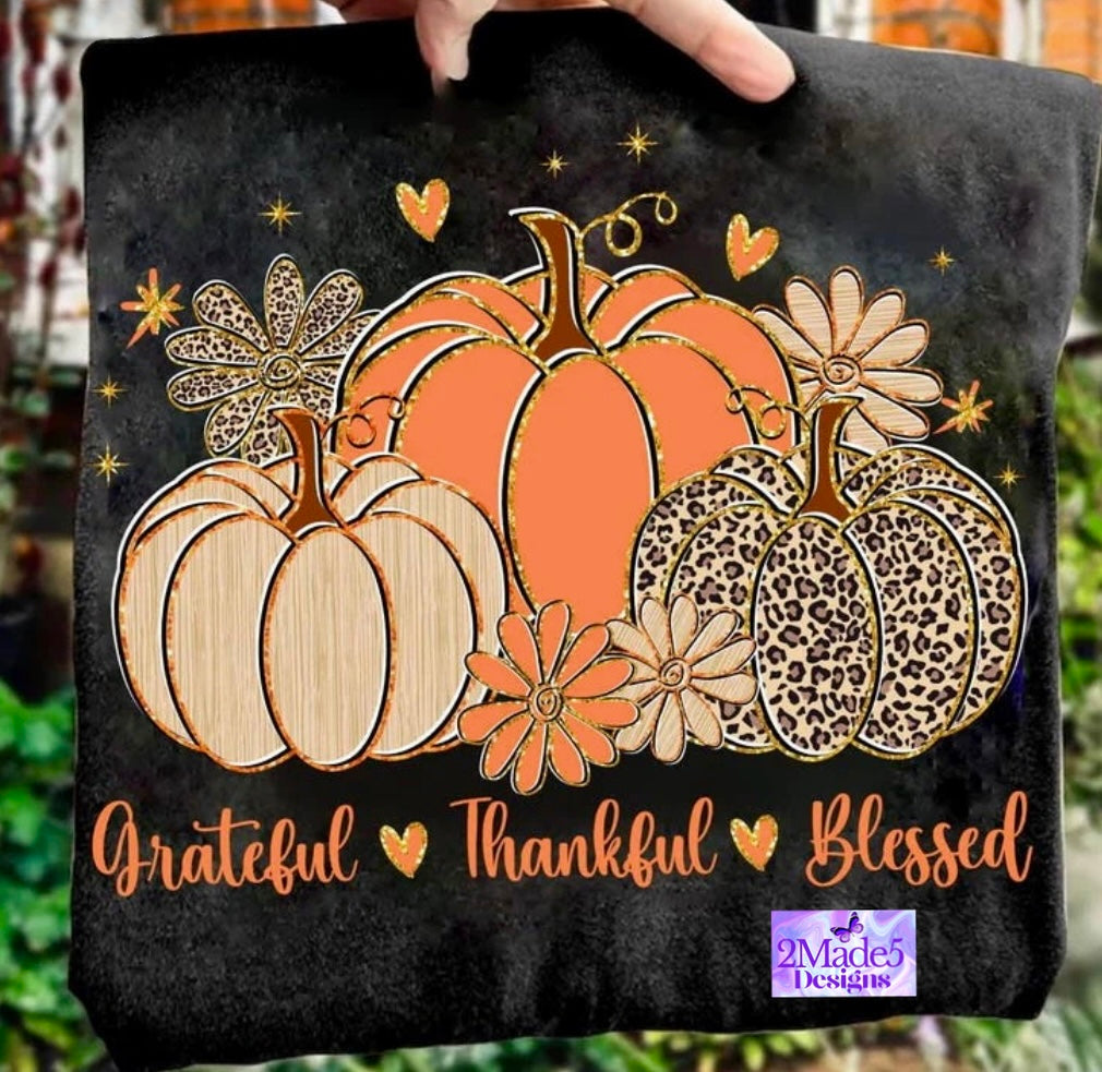 Grateful Thankful Blessed Cheetah Shirt