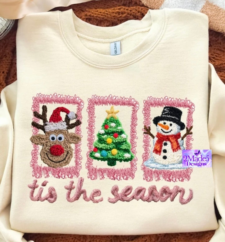 Tis The Season faux yarn Shirt