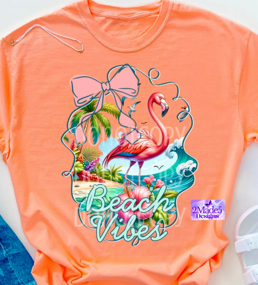 Beach Vibes Flamingo Shirt