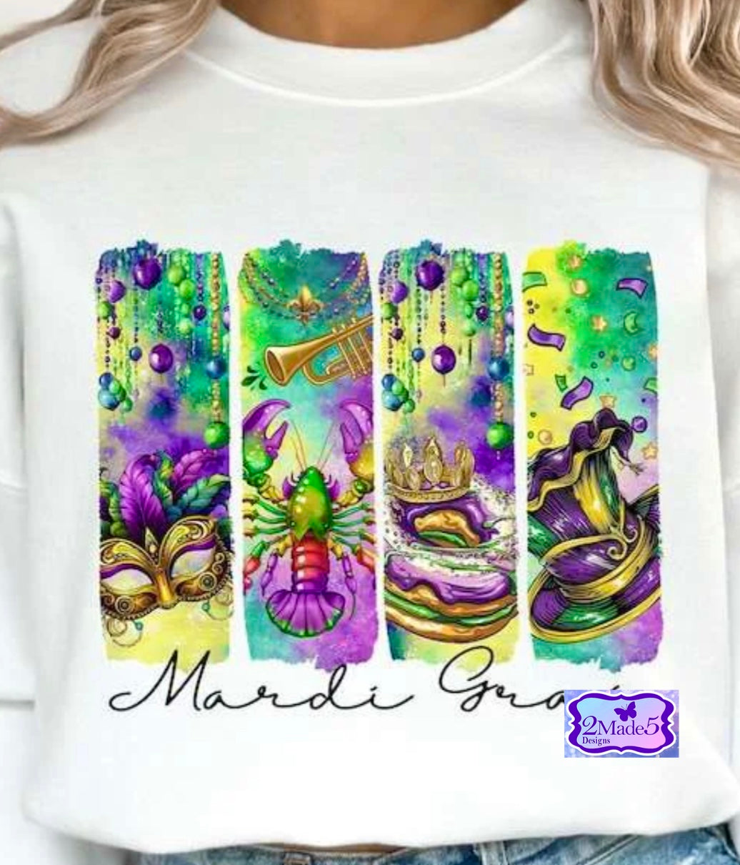 Mardi Gras Colorful Pics Shirt