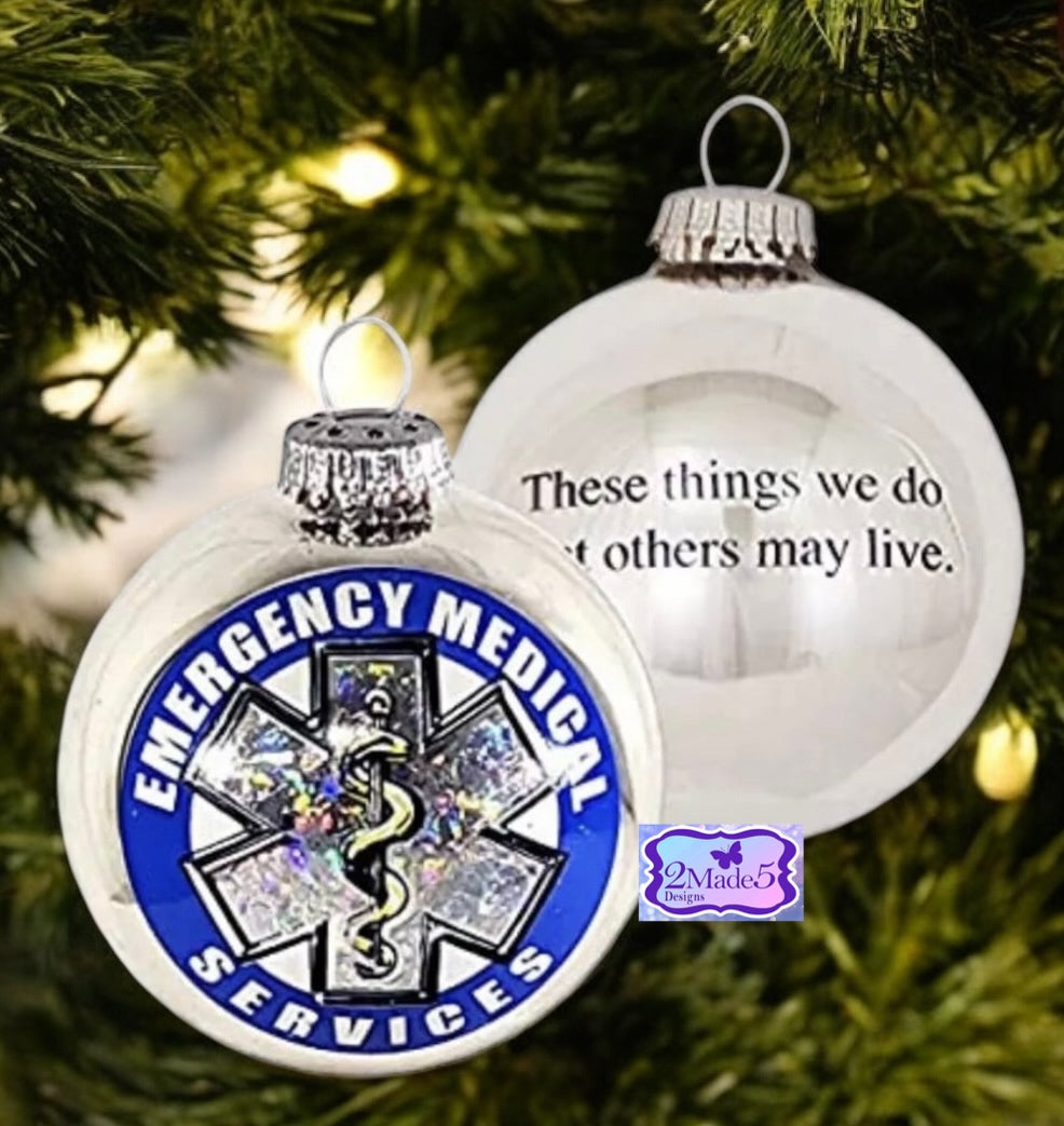 Emergency Medical Services - First Responder EMT Paramedic Christmas Ornament