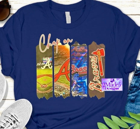 Chop On Atlanta Braves Brushstroke Shirt