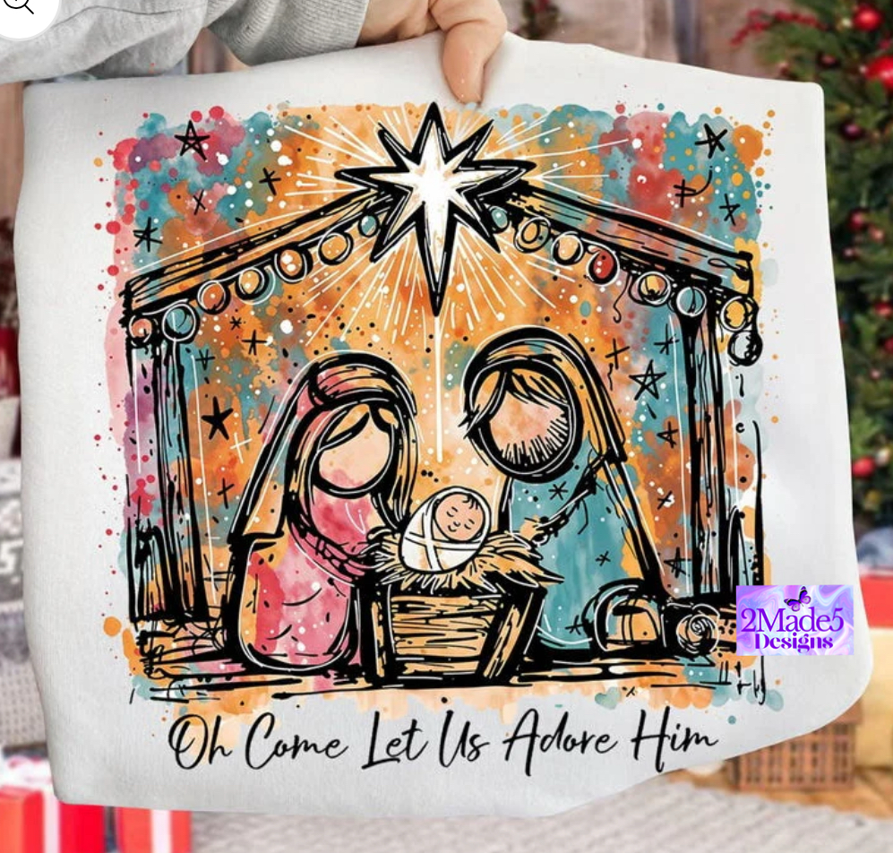 Oh Come Let Us Adore Him Shirt