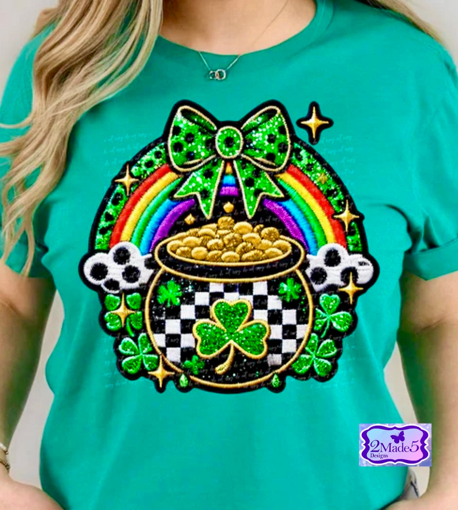 St. Patrick’s Pot Of Gold Rainbow Shirt