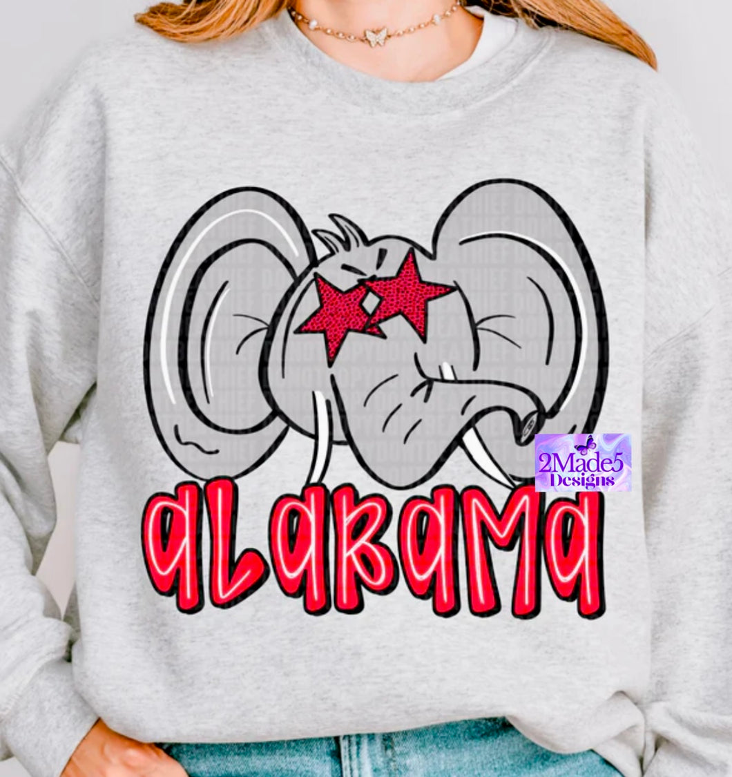 College Mascot Stars Shirt-Tennessee, Georgia, Alabama & Auburn