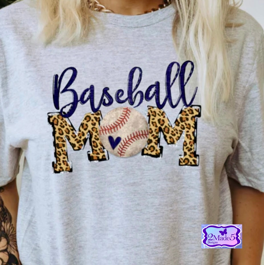 Baseball Mom Heart Shirt