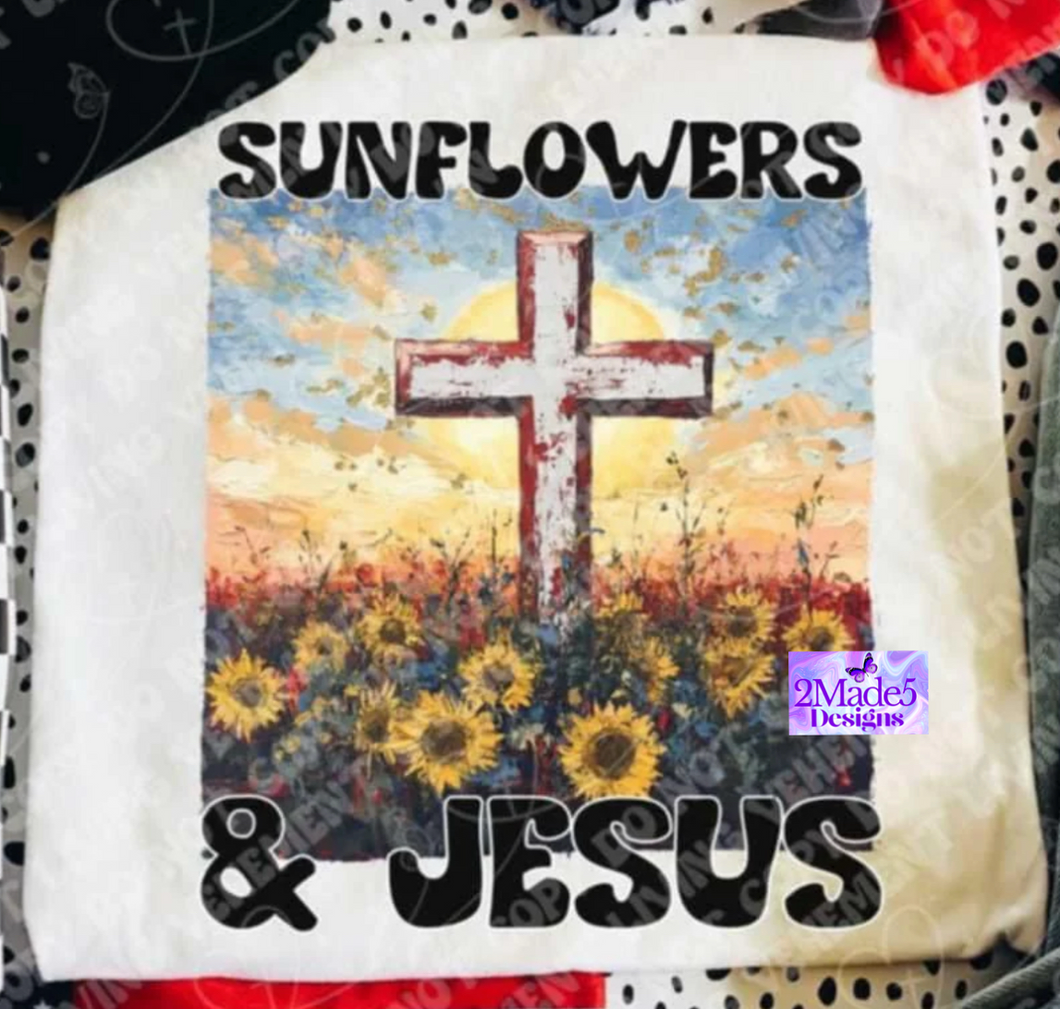 Sunflowers & Jesus Shirt
