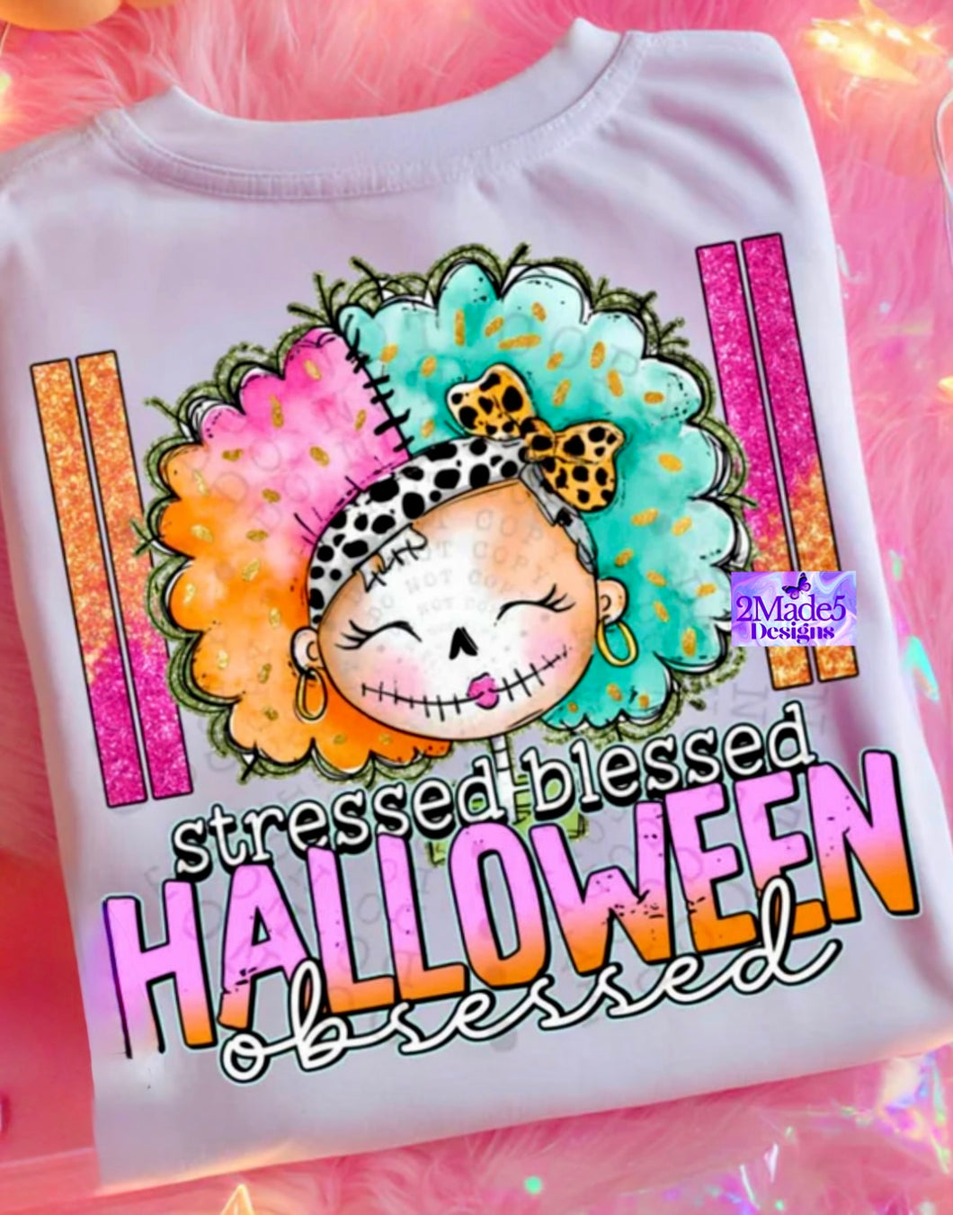 Stressed Blessed Halloween Obsessed Shirt