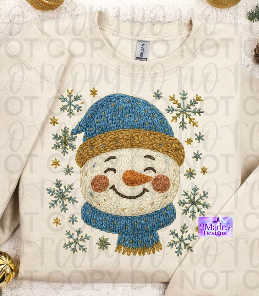 Snowman faux yarn Shirt