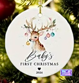 Baby’s First Christmas 2024 Deer Ornament