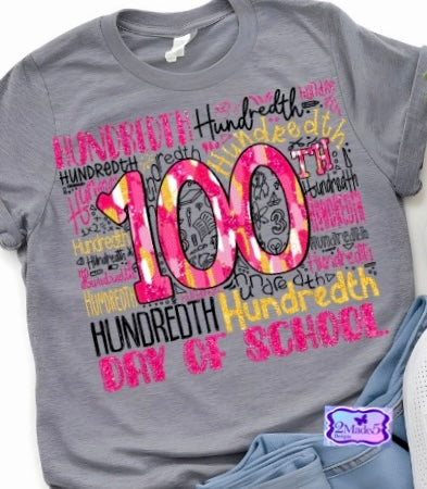 100 Days Of School Collage Shirt