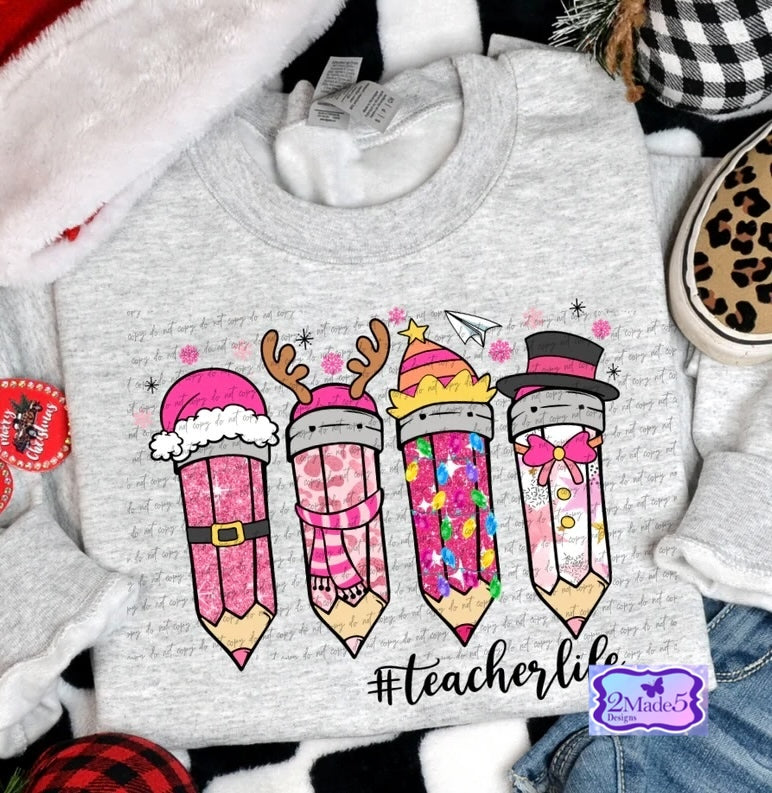 Christmas Pencils #TeacherLife Shirt