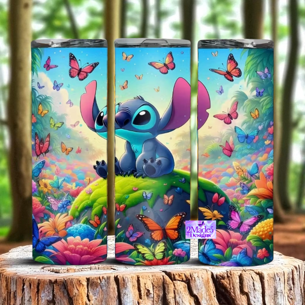 Stitch Butterflies 20oz Tumbler