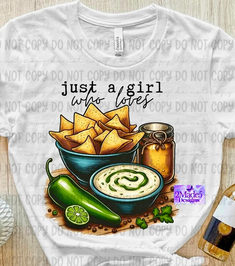 Just A Girl Who Loves Cheese Dip Shirt