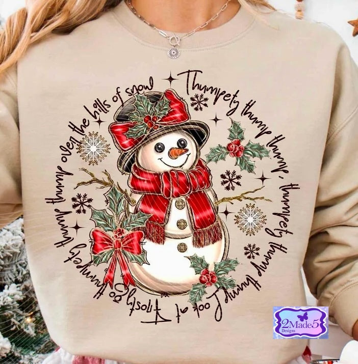 Vintage Thumpety Thump Thump Snowman Shirt