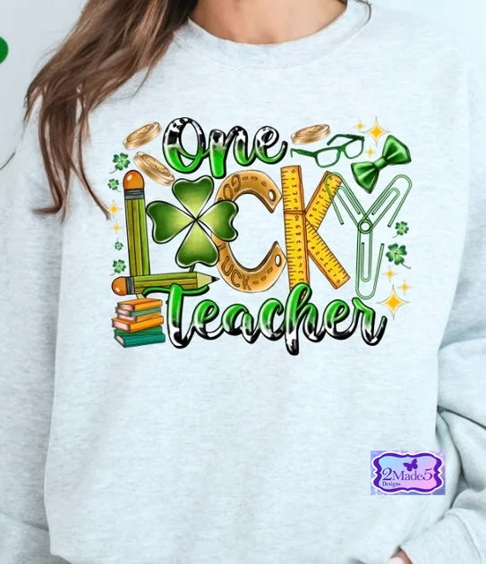 One Lucky Teacher Shirt