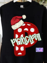 Load image into Gallery viewer, Santa Hat School Principal, Teacher, Bus Driver, Lunch Crew Shirt
