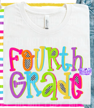 Load image into Gallery viewer, Teacher &amp; Grade Level Bright Font Shirts
