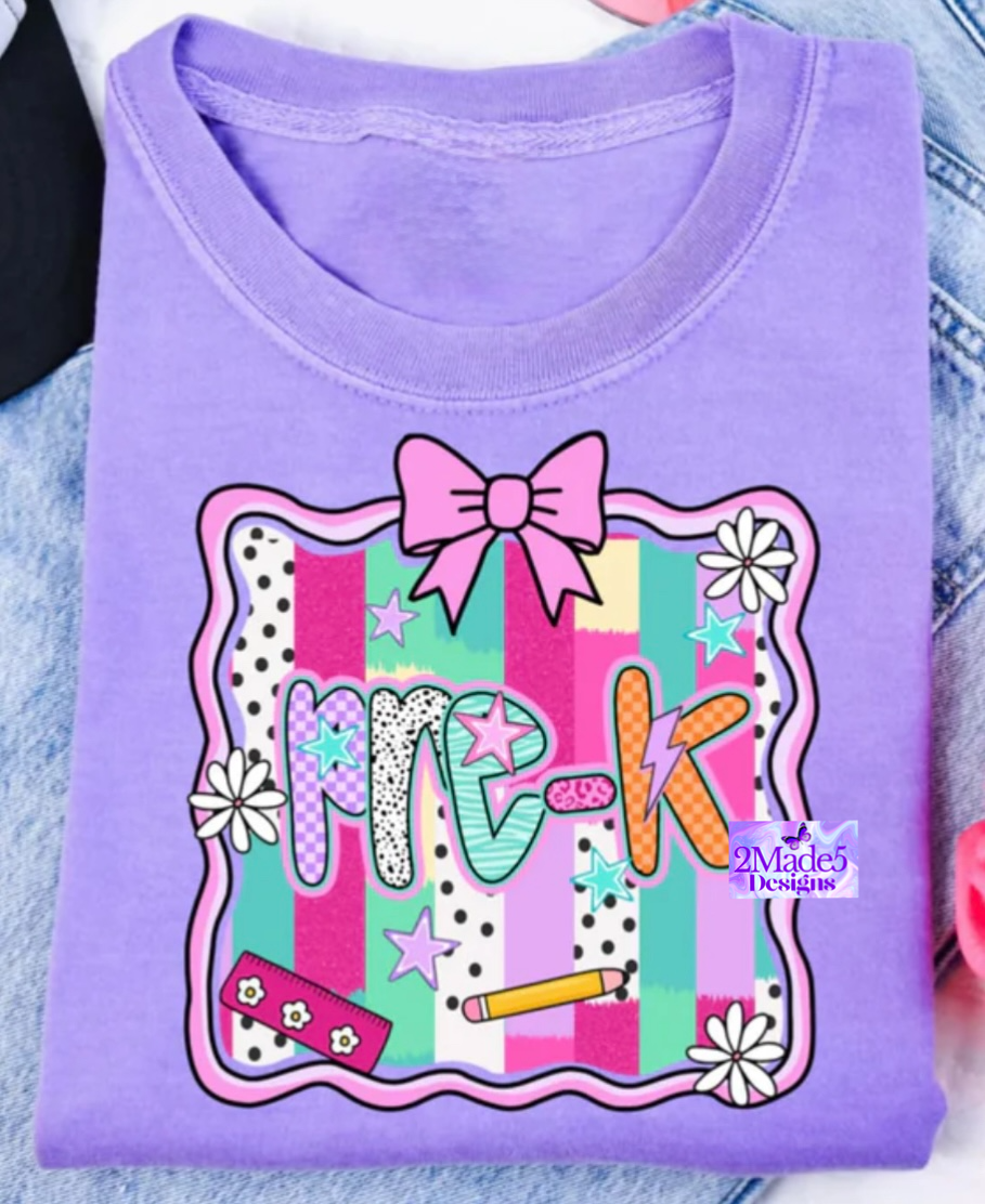 School Preppy Frame Grade Level Shirt (in adult & youth sizes)