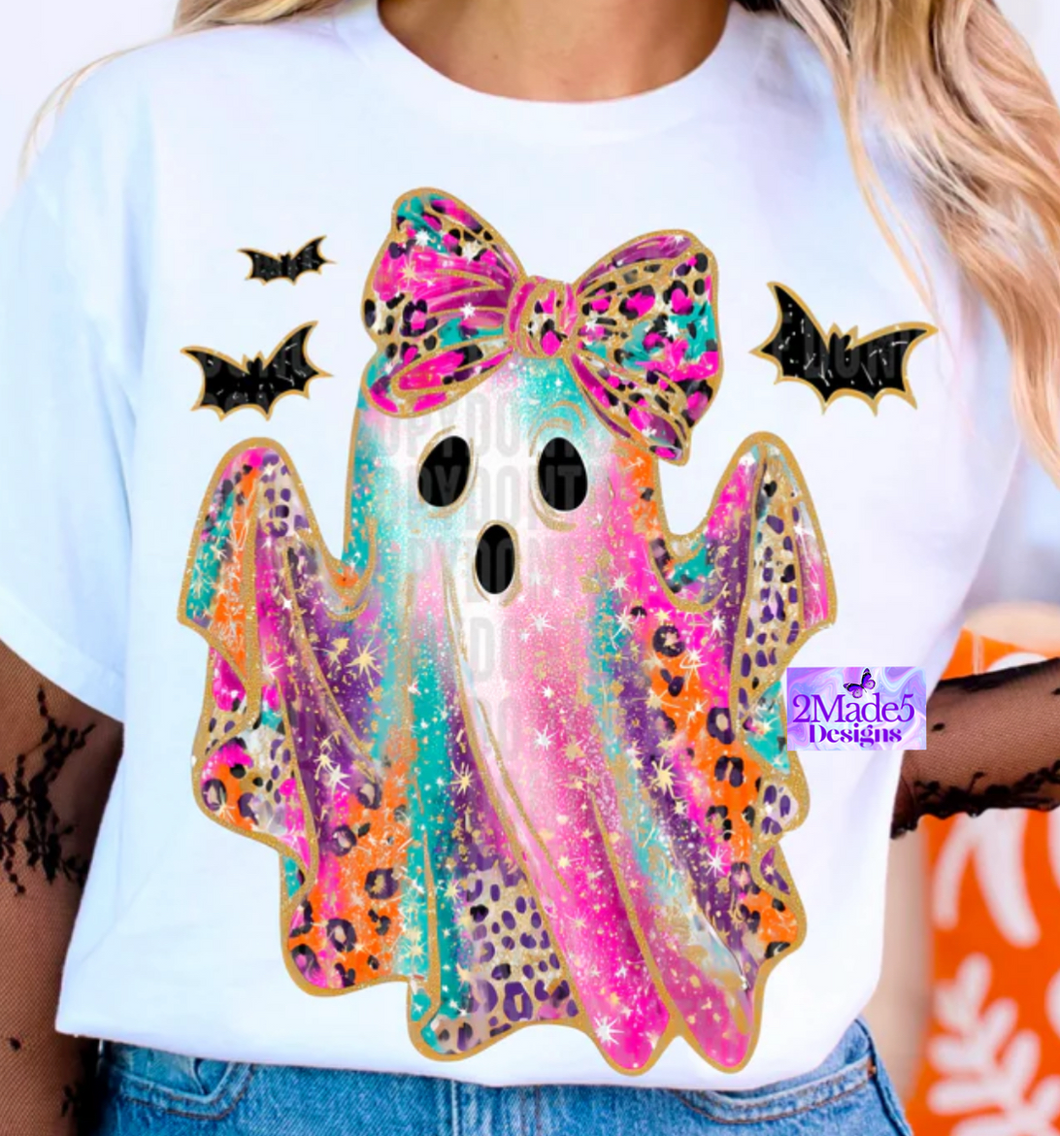 Rainbow Cheetah Ghost Shirt